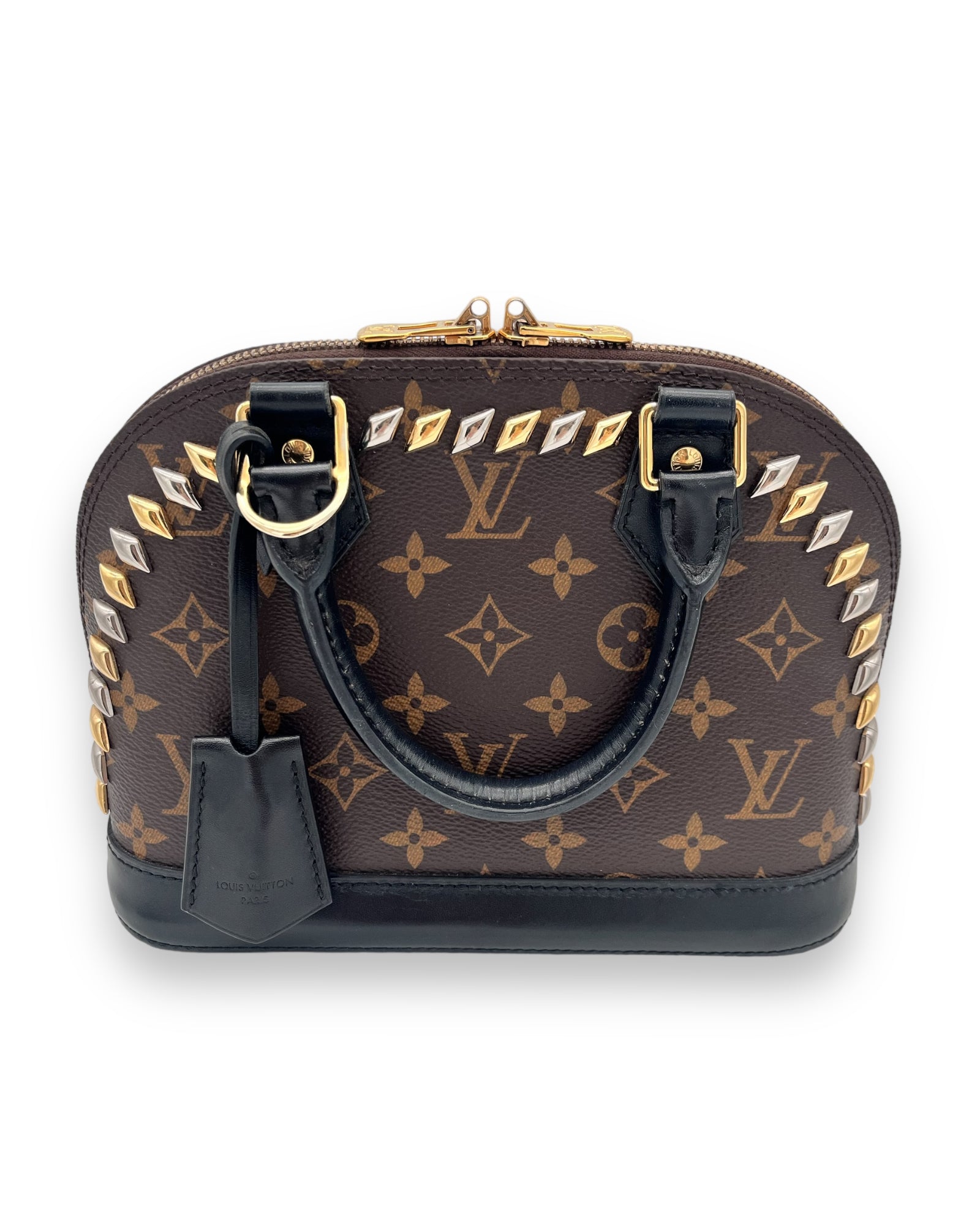 Louis Vuitton Alma BB Studs Monogram Macassar